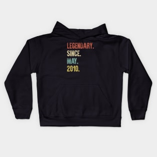 Retro Vintage 50th Birthday Legendary Since May 2010 Kids Hoodie